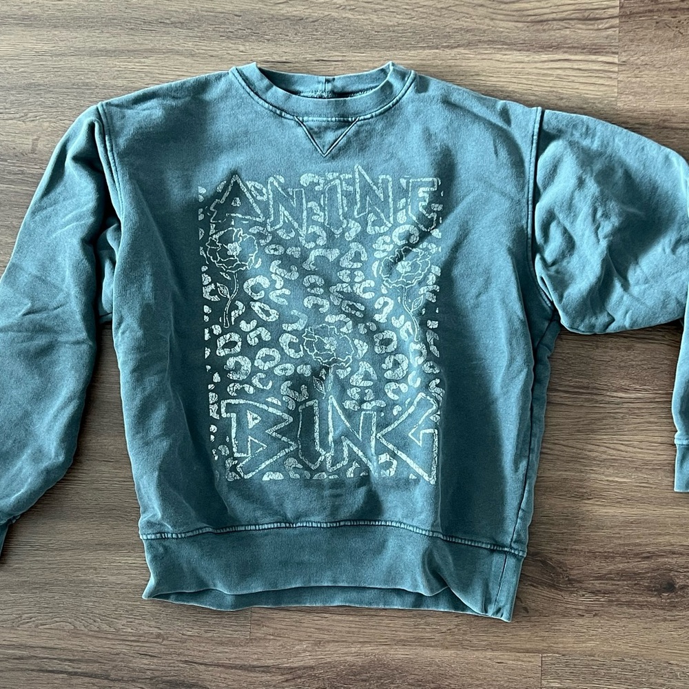 Anine Bing Charcoal Gray Sweatshirt Small